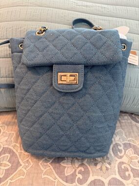 Hello 3am nwt  Denim Blue Crossbody Backpack
